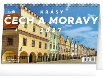 Immagine prodotto di NOTIQUE, Calendario da tavolo "Bellezza della Boemia e della Moravia" 2027, dimensioni 23,1 x 14,5 cm