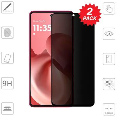 Produktbild von Für Motorola Moto G86 5G 2x 2.5D 0,26mm Privacy Blickschutz 9H Hart Glas Folie