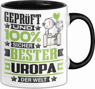 Produktbild von Uropa Geschenk Lustiger Spruch für Uropa Geschenkidee Bester Uropa Der Welt (Schwarz)