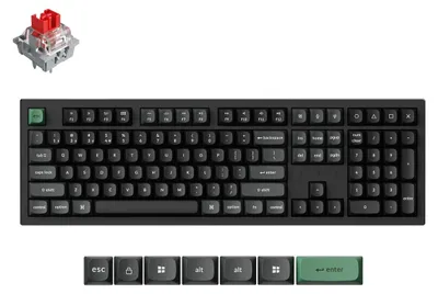 Immagine prodotto di Tastiera meccanica wireless Keychron K10 Ultra 8K, full-size, RGB, con tasti intercambiabili, compatibile con Mac e Windows - layout QWERTY US - switch Apex Red