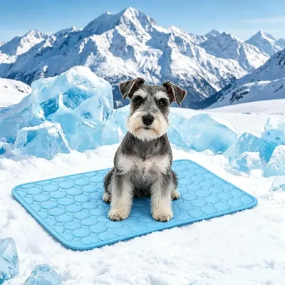 Image de Tapis rafraîchissant pour chiens et chats, 62x50 cm, auto-refroidissant, bleu, taille M