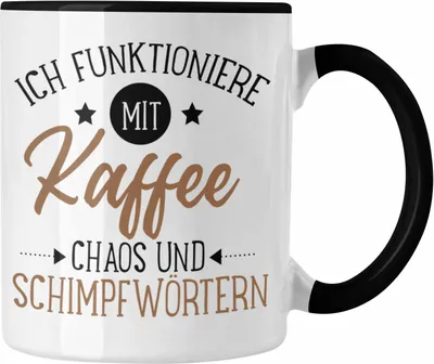 Produktbild von Trendation - Lustige Tassen Für Frauen Männer Sprüche Geschenk Spruch für Büro Vater Geschenk (Schwarz)