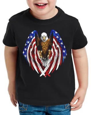 Produktbild von style3 USA Adler T-Shirt Kinder US Amerika Stars Stripes Weisskopfadler