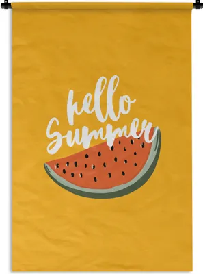 Produktbild von MuchoWow® Wandteppich Wandbehang Wassermelone - Sommer - Weiß 120x180 cm Tapisserie Dekoration Wandtuch - Schlafzimmer - Dekorationen für das Haus