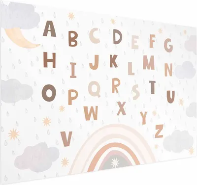 Produktbild von Posterpapier Poster - Letters in Muted Colors 42x29.7 cm Für Kinder e-A-10129-ao-a