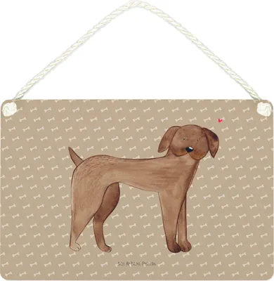 Produktbild von Mr. & Mrs. Panda Schild Hund Dogge DIN A4 - Hundeglück - Geschenk, Hunde, Holzschild, Herz, Sprüche, Türschild, holzbild, wandtafel, kleine aufmerksamkeit, Deutsche