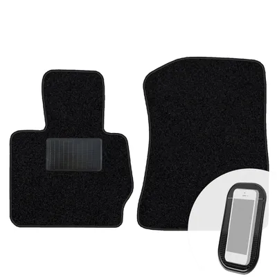 Produktbild von moto-MOLTICO Vorne Fußmatten Auto Velours Autoteppiche Schwarz Automatten Set 2-teilig passend für BMW X3 F25 X4 F26