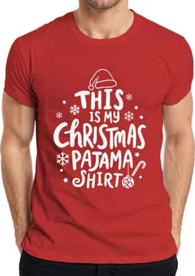 Obrázek produktu pro Tohle je moje vánoční pyžamové tričko Bílý motiv - Vánoce Xmas Christmas Pánské tričko, červené, 3XL