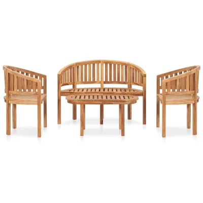 Immagine prodotto di set di 4 pezzi da giardino in teak massiccio
