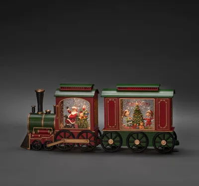 Productafbeelding van Konstsmide LED-waterlantaarn, model Wagon, met timer (5 uur), 1 warm witte LED, werkt op batterijen en USB, voor binnen - 4278-000