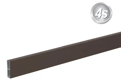 Produktbild von Alu Querlatte 20 x 80 mm - Farbe: schokobraun, Länge: 100 cm, Höhe: 8 cm