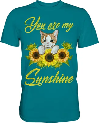 Produktbild von Katze Sonnenblumen T-Shirt Gärtner Geschenk – Diva Blue / L