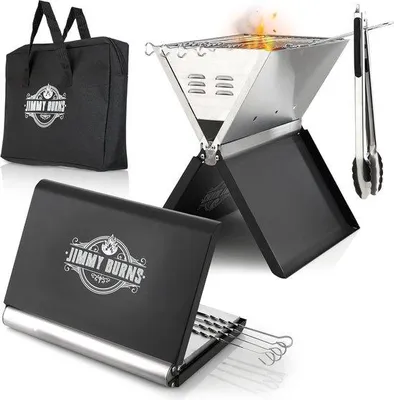 Produktbild von Famanu Campinggrill Klappgrill aus Edelstahl - Notebook Design für 2-4 Personen