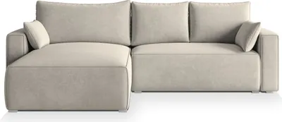 Produktbild von Masseno Ecksofa FORIL mit Schlaffunktion L-Form, Sofa mit Bettkasten, Wohnzimmersofa, Couch, Soffa, Bettsofa, Couchgarnitur- Creme, MONOLITH 04