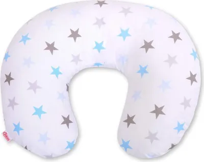 Immagine prodotto di Cuscino per allattamento, cuscino per allattamento, supporto ottimale, stelle grigio-blu, 61x48 cm