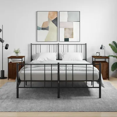 Produktbild von The Living Store Nachttische 2 Stk. Braun Eichen-Optik 40x42x60 cm Holzwerkstoff