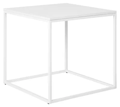 Imagen del producto de Mesa Auxiliar Vita Blanca con Patas de Metal — 45×45×45 cm