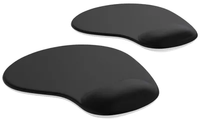 Immagine prodotto di Set di 2 tappetini per mouse CSL con poggiapolsi ergonomico, tappetino per mouse da ufficio in gel comfort
