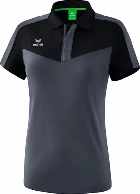 Produktbild von Erima Squad Poloshirt Damen - Schwarz / Slate Grey  | Größe: 42