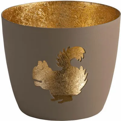 Immagine prodotto di Gift Company Madras Squirrel M lanterna, portacandele, ferro, pietra arenaria/oro, H 8,5 cm, 1101004029