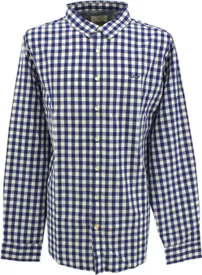 Produktbild von 30262 LTB, , Herren langarm Hemd, Popeline, blau weiß kariert, XXL