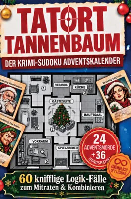 Produktbild von Tatort Tannenbaum - Der Krimi Sudoku Adventskalender
