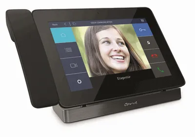 Produktbild von IP Video Touch-Telefon Carus TAVOLA für SIP-Türkommunikation, Tischgerät schwarz TCS CAI3000-IP-0156