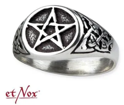 Produktbild von Pentagramm Ring: etNox Silber Schmuck für Damen und Herren 64 (20.3 mm Ø)