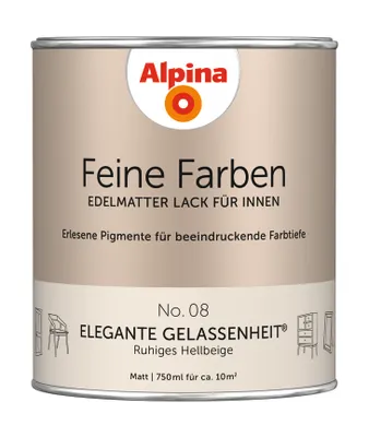 Produktbild von Alpina Feine Farben Lack Elegante Gelassenheit ruhiges hellbeige 750 ml