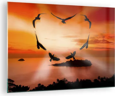 Produktbild von Bilder auf glas - Natur Landschaft Insel Meer - 70x50cm - Glasbilder - Wandbilder - Kunstdruck - zum Aufhängen bereit - Wanddekoration aus Glas - Glas Bilder - Wandbild auf Glas - GAA70x50-2440