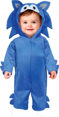 Immagine prodotto di Costume da Eroe dei Videogiochi Bambino Blu Carnevale Divertimento Tuta Cappuccio Personaggio Avventura Creativa Festa di Halloween, Taglia: 86/92 Colore: Blu