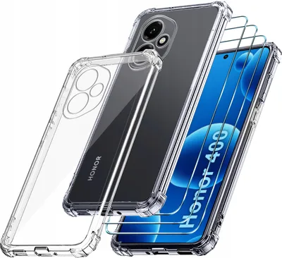 Zdjęcie produktu dla Zestaw Etui Do Honor 400 Anti-Shock Clear + 3 Sztuki Szkło 9H