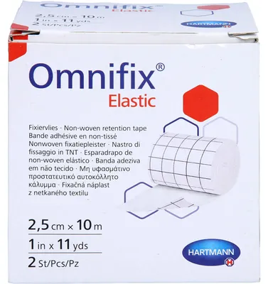 Produktbild von HARTMANN Omnifix elastic 2,5 cm x 10 m Rolle, 2 St. Pflaster