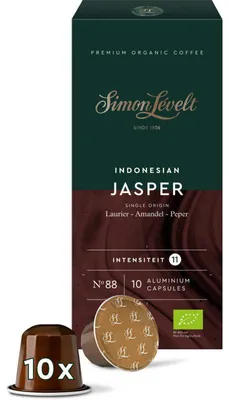 Produktbild von Simon Lévelt Indonesian Jasper Kaffeekapseln, 10 Stück, 57 g – Aromatischer Arabica-Kaffee für Nespresso®