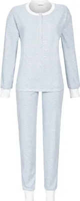 Produktbild von RINGELLA Pyjama mit Strickbündchen "Striped" 4511207 | Himmelblau Größe: 46