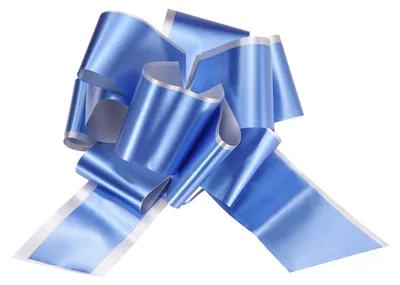 Geschenkschleife 30,5 cm, Blau/Silber, für Geschenke & Deko
