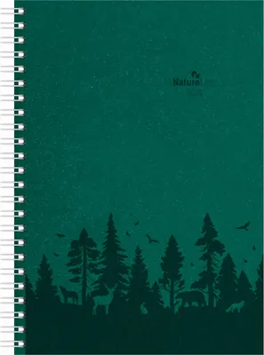 Obrázek produktu pro AlphaEdition 160251 Spirálový diář Wire-O Forest - 15 x 21 cm, zelený, týdenní plánovač