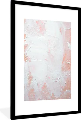 Produktbild von MuchoWow® Gerahmtes Poster Malerei - Abstrakt - Design 60x90 cm - Poster mit Schwarzem Bilderrahmen Wandposter Rahmen Foto Bilder - Dekoration - Wandposter Wohnzimmer - Hochwertig