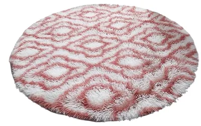Produktbild von Runder, flauschiger Teppich für Mädchenzimmer, 60 cm Durchmesser, flauschiger Kreisteppich für Teenagerzimmer, Plüsch-Zotteliger Teppich, süßer Kinderzimmerteppich, weiche, runde, flauschige Schlafzimmerteppiche für Mädchen und Jungen, flauschiger Kreisteppich für Kinderzimmer, Spiel- und Lesezimmer, runder Teppich für Schlafzimmer, 60 x 60 cm großer, flauschiger Kreisteppich für Kinderzimmer, flauschiger Teppich für Teenagerzimmer, süße Zimmerdekoration für Babys