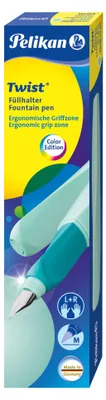 Produktbild von Pelikan Twist, Mintfarbe, Kartuschenfüllsystem, Blau, Beidhändig, 1 Stück(e)