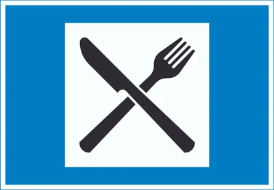 Produktbild von Autobahngasthaus Symbol Schild A6 Rückseite selbstklebend
