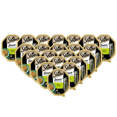 Zdjęcie produktu dla Mokra karma dla dorosłych kotów w sosie z królikiem i kaczką Sheba Sauce Speciale 22x85g
