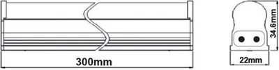 Image de Aca Lighting DAPO 9 W, 230 V, 3000 K, 900 Lm, 120°, IP20, 600 mm