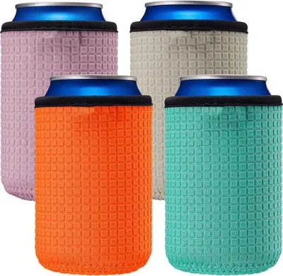 Produktbild von INF 4er-Pack Neopren Dosenkühler - Embossed für 330ml Soda/Bierdosen