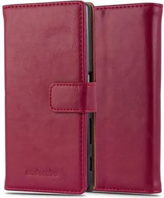 Produktbild von Cadorabo Hülle für Sony Xperia Z5 Schutzhülle in Rot Handyhülle Book Tasche Case Etui Luxury