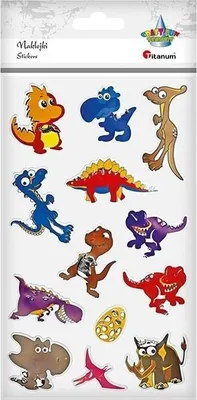 Produktbild von Naklejki foliowe dinozaury mix 13szt.