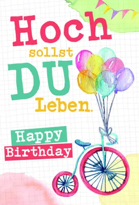 Produktbild von Geburtstag - Glückwunschkarte im Format 11,5 x 17 cm mit Umschlag