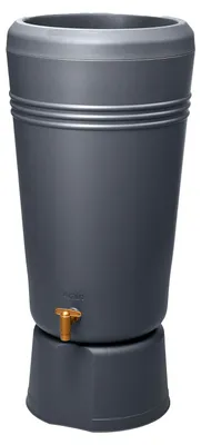Immagine prodotto di 4rain AZURA 2in1 serbatoio per pioggia 120 litri grigio grafite incl. ciotola per piante e supporto