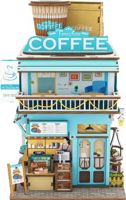 Zdjęcie produktu dla Puzzle 3D, Minidomek DIY Cape Coffee Shop, Tonecheer, 159 elementów