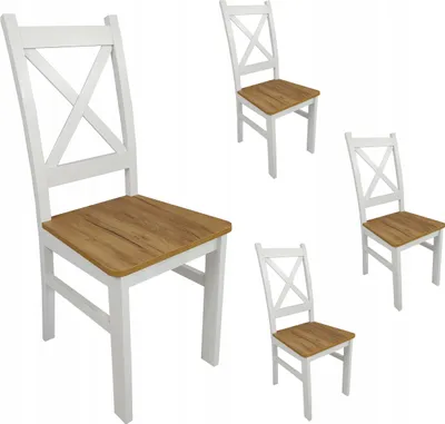 Obrázek produktu pro 4x bílá dubová židle s křížovým opěradlem Craft LOFT